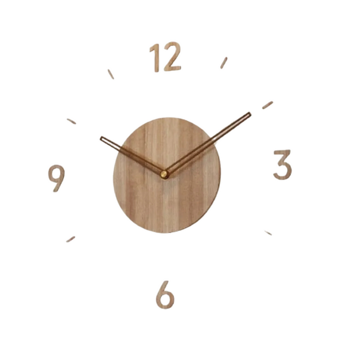 Nordic Wooden Wall Clock – Simple & Elegant Design for Modern Interiors