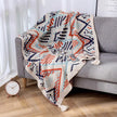 Boho Woven Throw Blanket – Colourful Geometric Pattern with Tassels