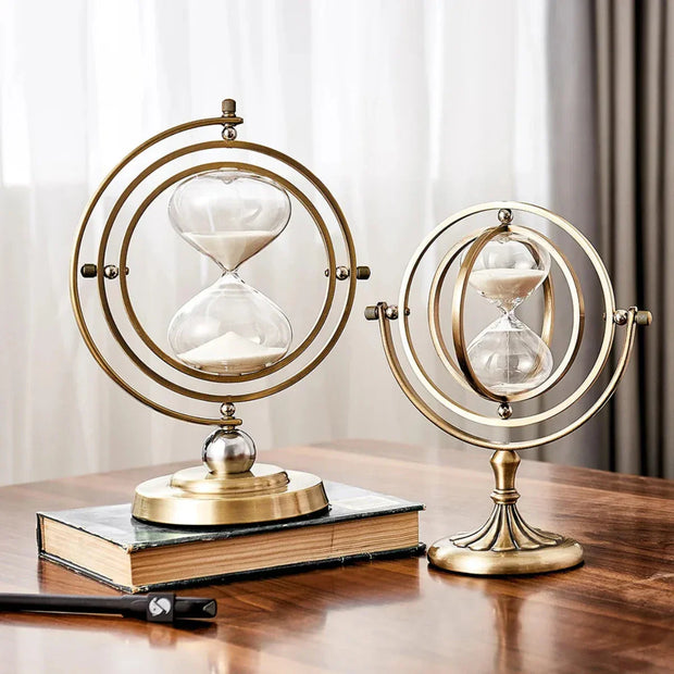 Elegant Hourglass Clock – Timeless Beauty with Practical Functionality