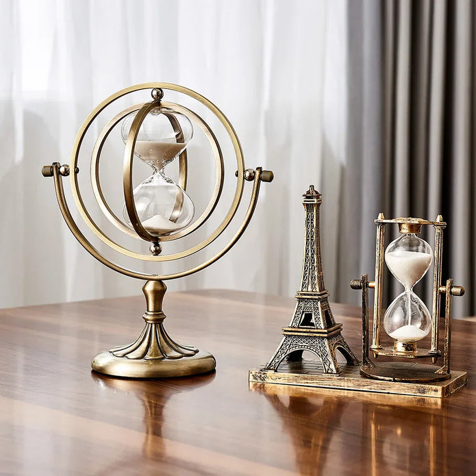 Elegant Hourglass Clock – Timeless Beauty with Practical Functionality