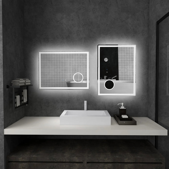 LED Bathroom Mirror – Adjustable Lighting and Magnification for Precision