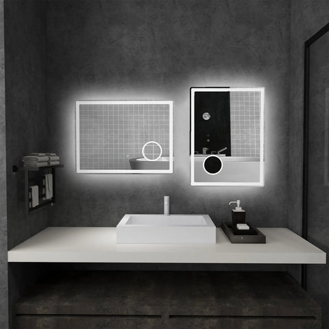 LED Bathroom Mirror – Adjustable Lighting and Magnification for Precision
