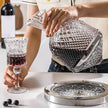 Luxury Crystal Rotating Decanter – Elegant Whiskey & Wine Carafe