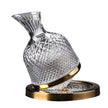 Luxury Crystal Rotating Decanter – Elegant Whiskey & Wine Carafe