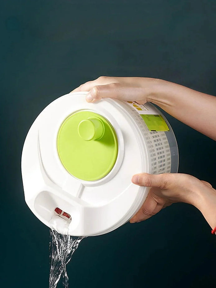 Manual Salad Spinner – Easy Hand-Crank Lettuce Dryer for Fresh Salads
