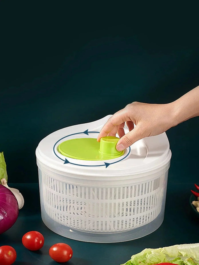 Manual Salad Spinner – Easy Hand-Crank Lettuce Dryer for Fresh Salads