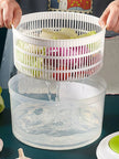 Manual Salad Spinner – Easy Hand-Crank Lettuce Dryer for Fresh Salads