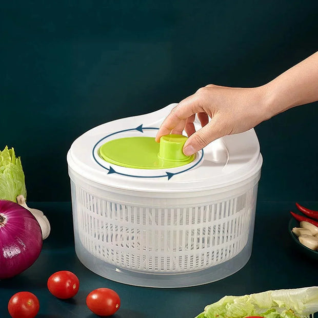 Manual Salad Spinner – Easy Hand-Crank Lettuce Dryer for Fresh Salads
