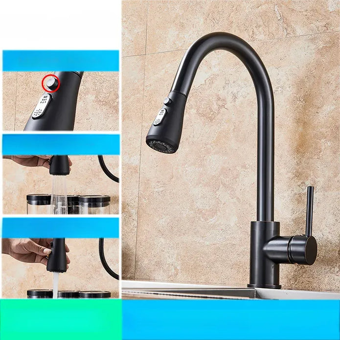 Modern Kitchen Faucet – Movable Spout with Durable Nickel Finish