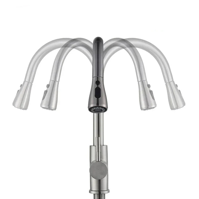 Modern Kitchen Faucet – Movable Spout with Durable Nickel Finish