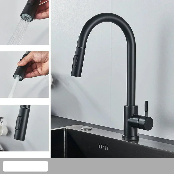 Modern Kitchen Faucet – Movable Spout with Durable Nickel Finish