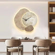 Modern LED Wall Clock – Artistic Stone Design with Natural Elegance