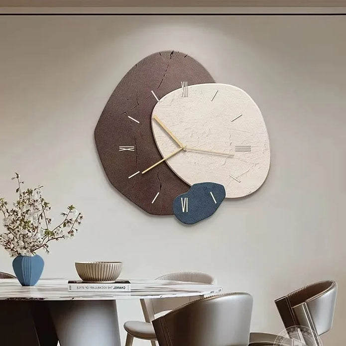 Modern LED Wall Clock – Artistic Stone Design with Natural Elegance