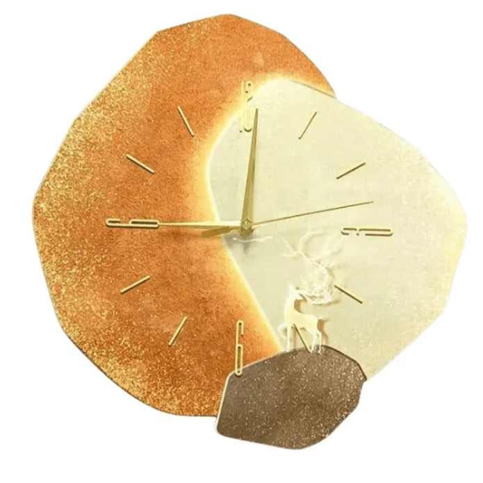 Modern LED Wall Clock – Artistic Stone Design with Natural Elegance