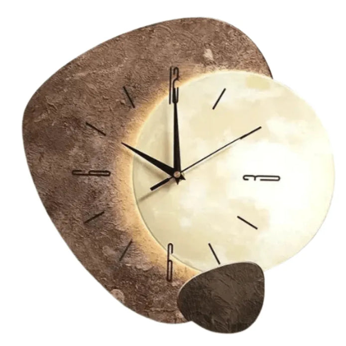 Modern LED Wall Clock – Artistic Stone Design with Natural Elegance