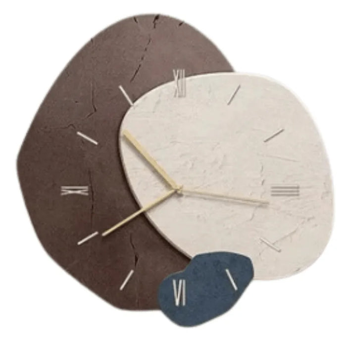 Modern LED Wall Clock – Artistic Stone Design with Natural Elegance