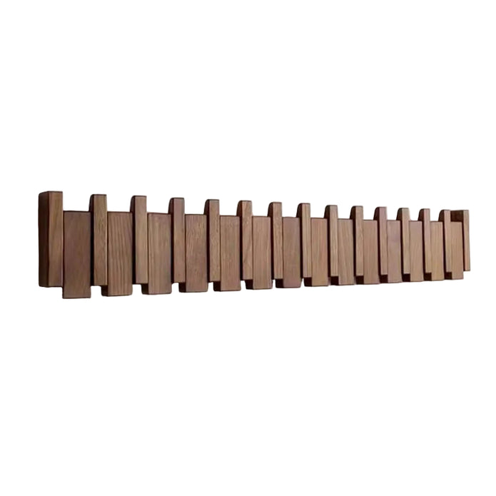 Modern Wooden Wall Rack – Stylish Foldable Hooks for Entryway Storage