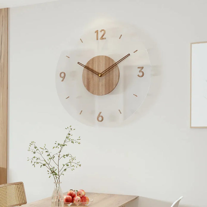 Nordic Wooden Wall Clock – Simple & Elegant Design for Modern Interiors