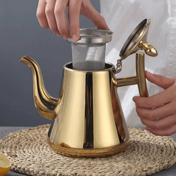 Stainless Steel Induction Kettle – Durable Design with Built-in Filter