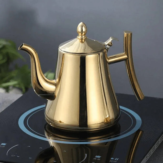 Stainless Steel Induction Kettle – Durable Design with Built-in Filter