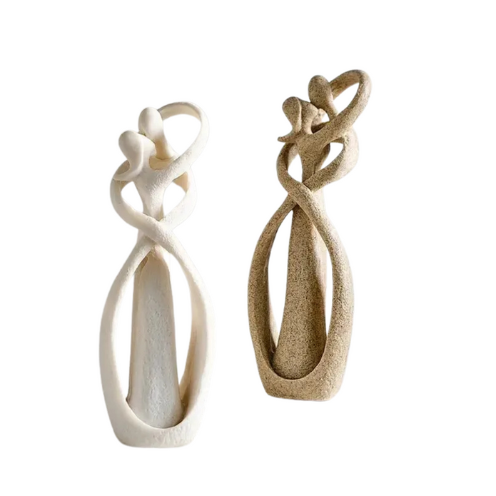 Abstract Couple Sculpture – Modern Romantic Figurine for Home Decor